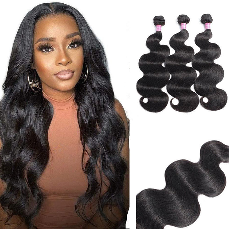 Angie Queen 4 Bundles Brazilian Body Wave Virgin Human Hair Weave Bundles