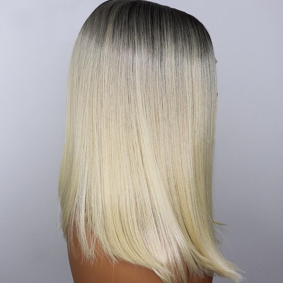 Angie Queen T1b/613 Straight 13x4 Lace Bob Wig