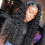 Angie Queen 4 Bundles with Closure Indian Deep Wave Virgin Human Hair Weave Bundles