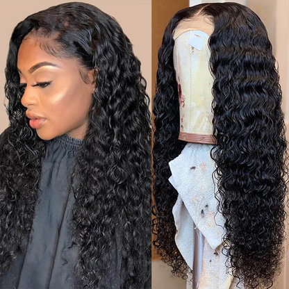 Angie Queen 13x4 T Part Lace Front Wigs Indian Deep Wave Human Hair Wigs 180% Density Pre-plucked