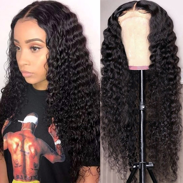 Angie Queen 13x4 Lace Front Wigs Malaysian Deep Wave Human Hair Wigs 180% Density Pre-plucked