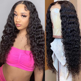 Angie Queen 13x4 Lace Front Wigs Indian Deep Wave Human Hair Wigs 180% Density Pre-plucked