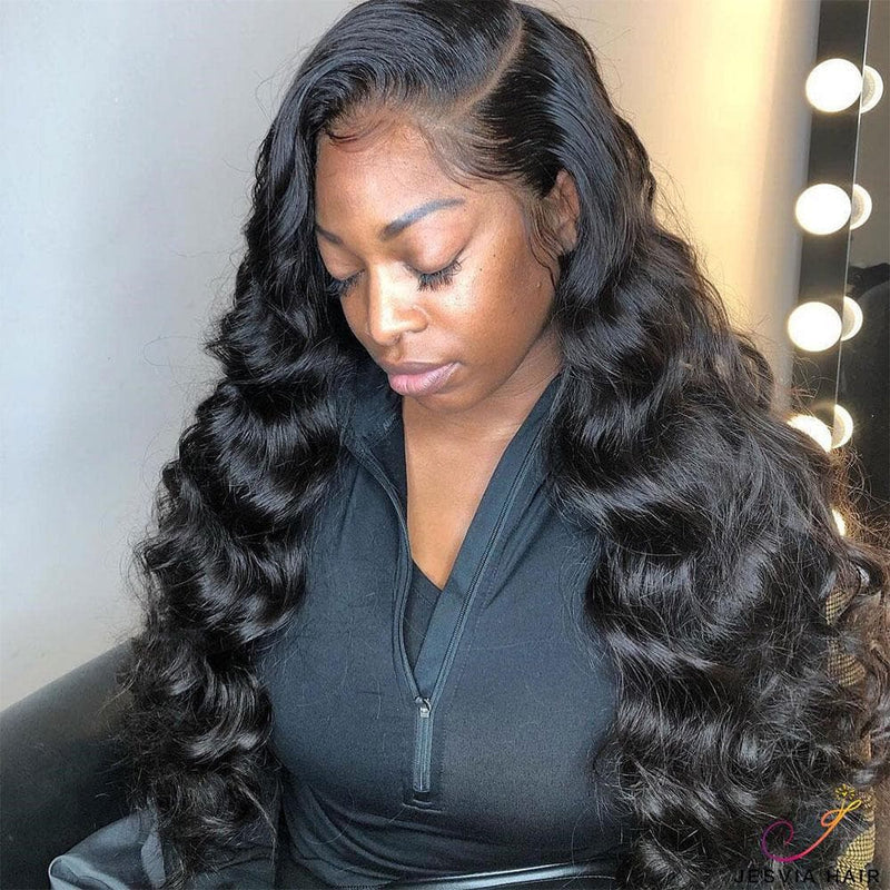 Angie Queen 4 Bundles with Frontal Brazilian Loose Wave Virgin Human Hair Weave Bundles