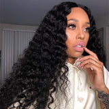 Angiequeen 5X5 HD Lace Loose Deep Pre Plucked 18-36 inches Closure Long Human Wigs