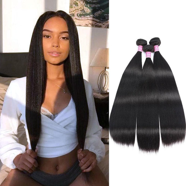 Affordable Angie Queen 3 Bundles Brazilian Silky Straight Virgin Human Hair Weave Bundles on Sales, No Shedding, No Tangle, Unprocessed Raw Cuticle Aligned Virgin Hair, Free Shipping, 2-4 Days Arrival. 7 Days No Reason Return.