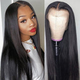 Angie Queen 13x4 Lace Front Wigs Brazilian Straight Human Hair Wigs 180% Density Pre-plucked