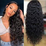 Angie Queen 13x4 T Part Lace Front Wigs Indian Water Wave Human Hair Wigs 180% Density Pre-plucked